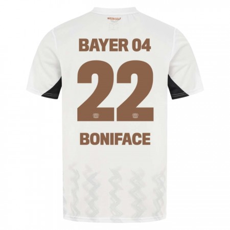 Koszulka Bayer 04 Leverkusen Victor Boniface 22 Wyjazdowe 2024-25 Koszulki Piłkarskie Krótki Rękaw